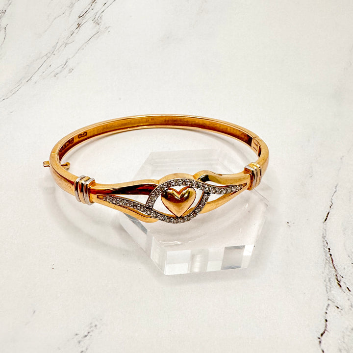 Heart-Shaped Diamond Bracelet